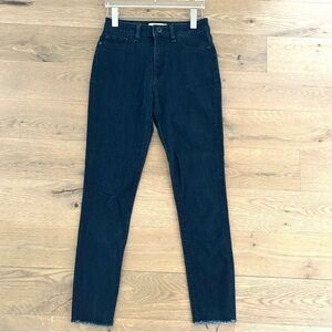 DL1961 No. 2 Trimtone Skinny Ankle Jeans Denim Pants High Rise Dark Blue Size 27